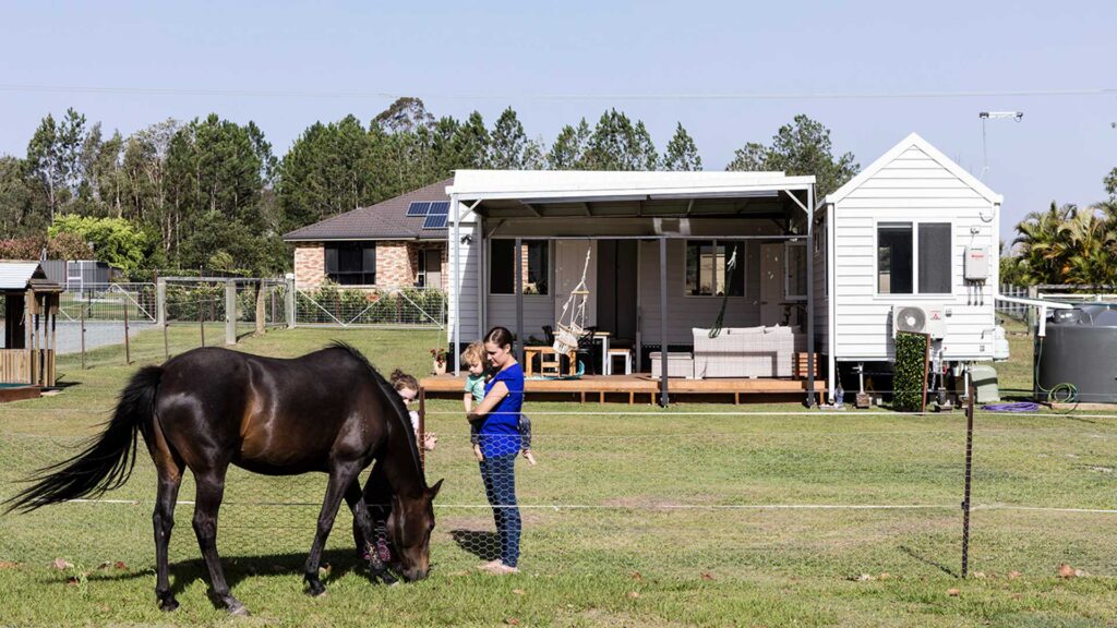 Family with a Tiny House