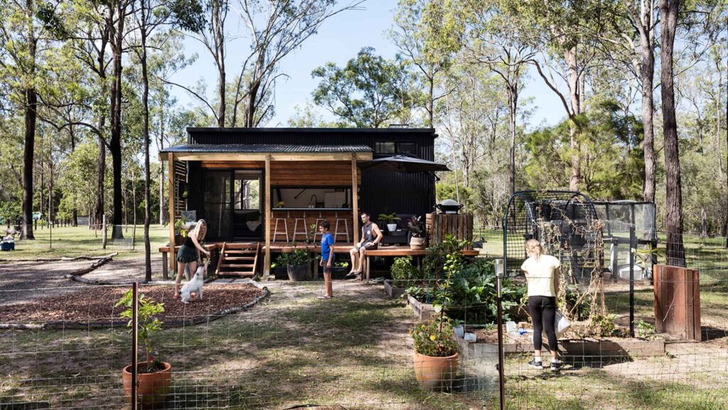 Family gardening in a Tiny House