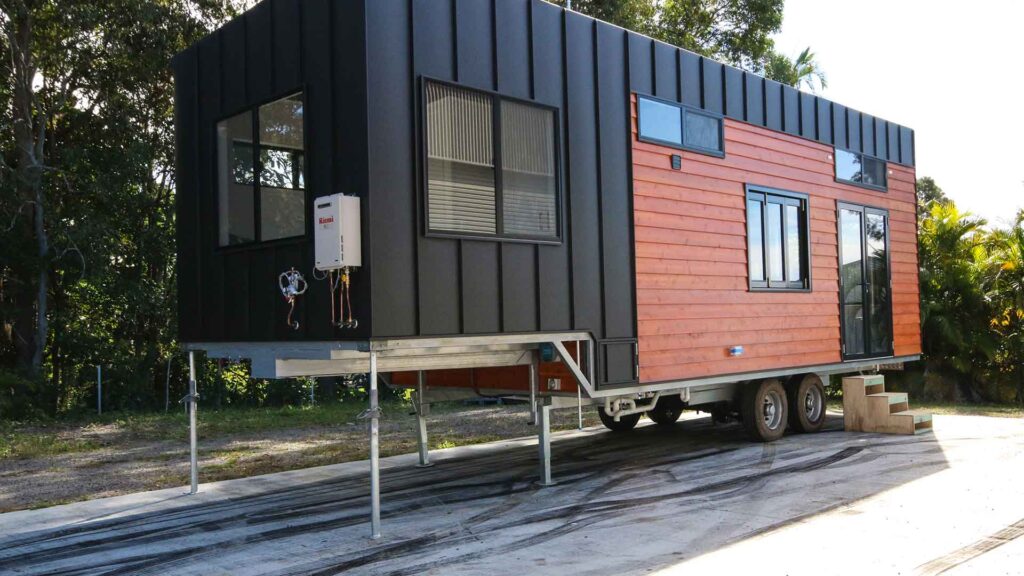 Tiny House built on a gooseneck trailer