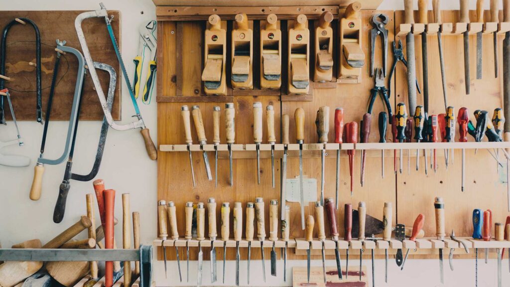 tools on the wall