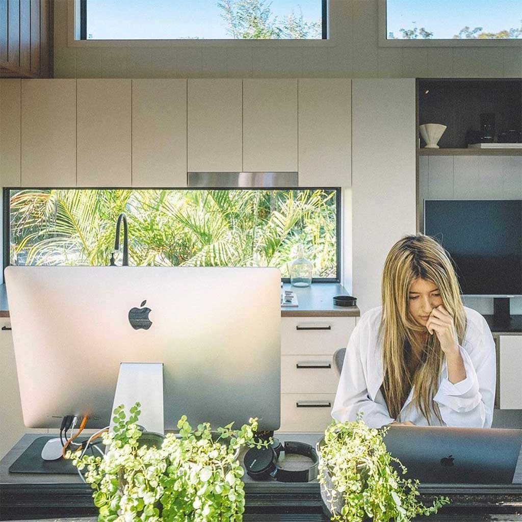 home office in a tiny house